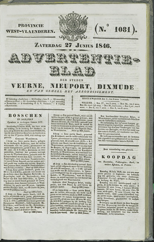Het Advertentieblad (1825-1914) 1846-06-27