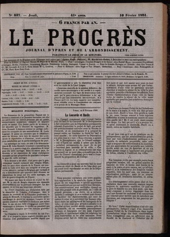 Le Progrès (1841-1914) 1881-02-10