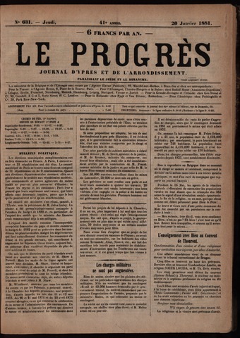 Le Progrès (1841-1914) 1881-01-20