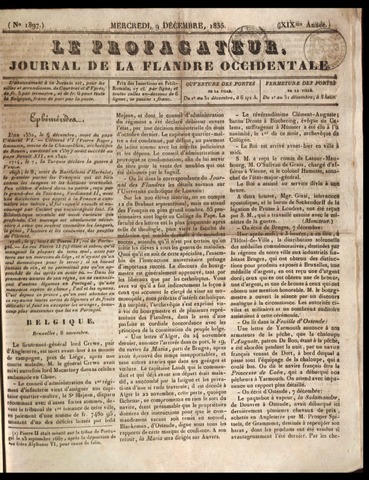 Le Propagateur (1818-1871) 1835-12-09