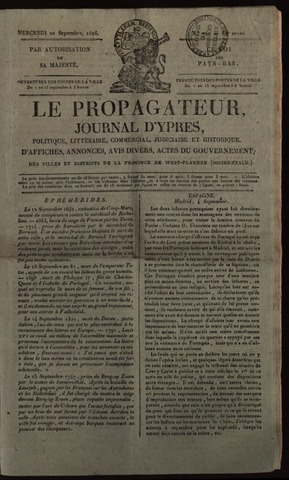 Le Propagateur (1818-1871) 1826-09-20