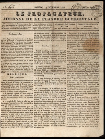 Le Propagateur (1818-1871) 1835-12-19