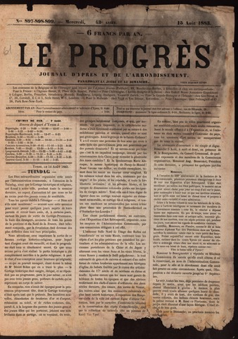 Le Progrès (1841-1914) 1883-08-15