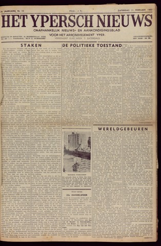 Het Ypersch nieuws (1929-1971) 1950-02-11