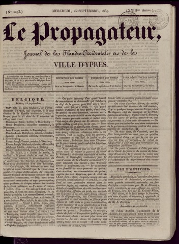 Le Propagateur (1818-1871) 1839-09-25
