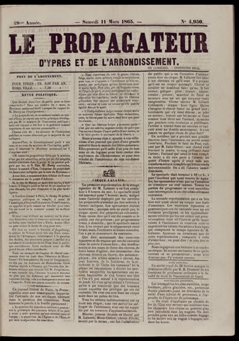 Le Propagateur (1818-1871) 1865-03-11