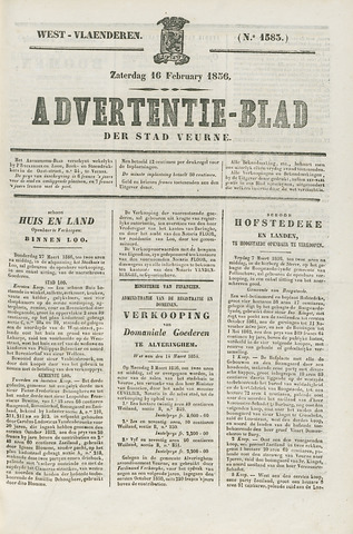 Het Advertentieblad (1825-1914) 1856-02-16