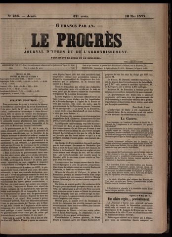 Le Progrès (1841-1914) 1877-05-10