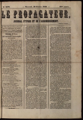 Le Propagateur (1818-1871) 1849-02-28