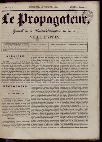 Le Propagateur (1818-1871) 1840-02-26