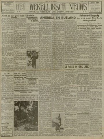 Het Wekelijks Nieuws (1946-1990) 1946-09-21