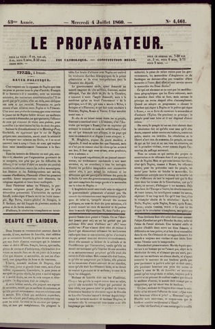 Le Propagateur (1818-1871) 1860-07-04