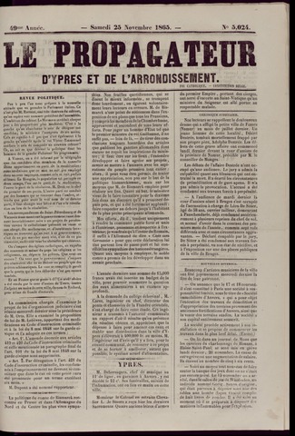 Le Propagateur (1818-1871) 1865-11-25