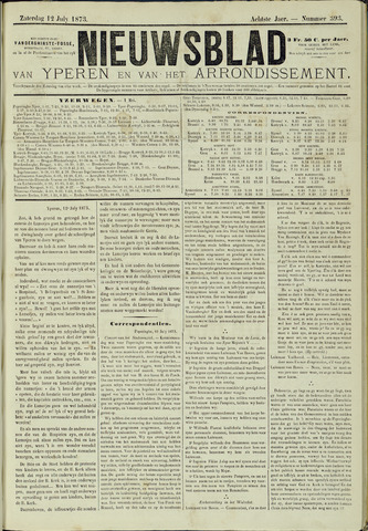 Nieuwsblad van Yperen en van het Arrondissement (1872 - 1912) 1873-07-12