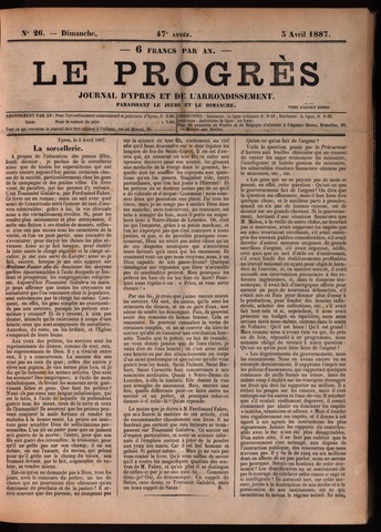 Le Progrès (1841-1914) 1887-04-03