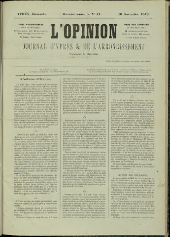 L’Opinion (1863 - 1873) 1872-11-10