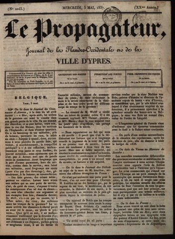 Le Propagateur (1818-1871) 1837-05-03
