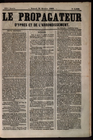 Le Propagateur (1818-1871) 1868-10-31
