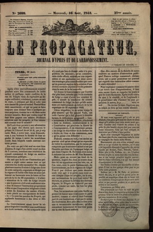 Le Propagateur (1818-1871) 1843-08-16