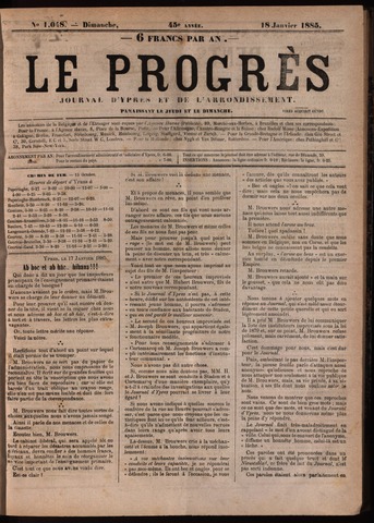 Le Progrès (1841-1914) 1885-01-18