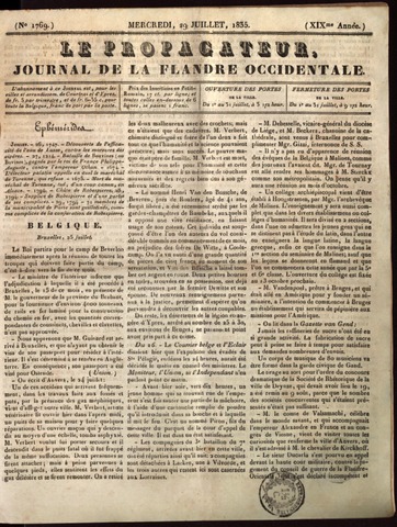 Le Propagateur (1818-1871) 1835-07-29