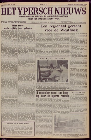 Het Ypersch nieuws (1929-1971) 1970-08-28