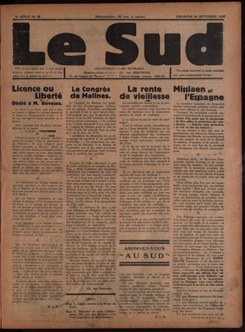 Le Sud (1934-1939) 1936-09-20
