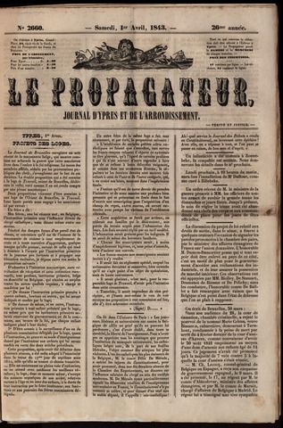Le Propagateur (1818-1871) 1843-04-01