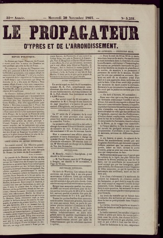 Le Propagateur (1818-1871) 1867-11-20