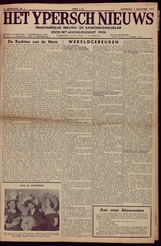 Het Ypersch nieuws (1929-1971) 1953-12-05