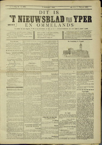 Nieuwsblad van Yperen en van het Arrondissement (1872 - 1912) 1909-05-22