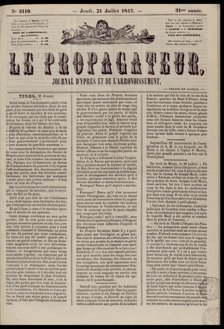 Le Propagateur (1818-1871) 1847-07-21