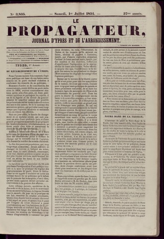 Le Propagateur (1818-1871) 1854-07-01