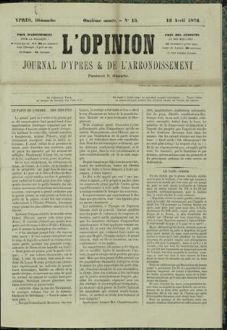 L’Opinion (1863 - 1873) 1873-04-13