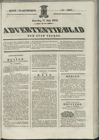 Het Advertentieblad (1825-1914) 1852-07-17