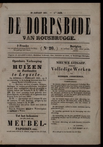 De Dorpsbode van Rousbrugge (1856-1857 en 1860-1862) 1861-01-30