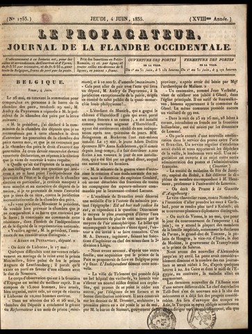 Le Propagateur (1818-1871) 1835-06-04
