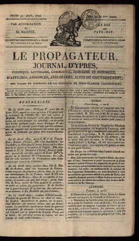 Le Propagateur (1818-1871) 1826-04-20