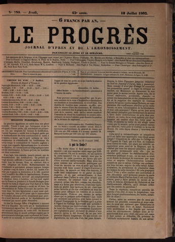 Le Progrès (1841-1914) 1882-07-13