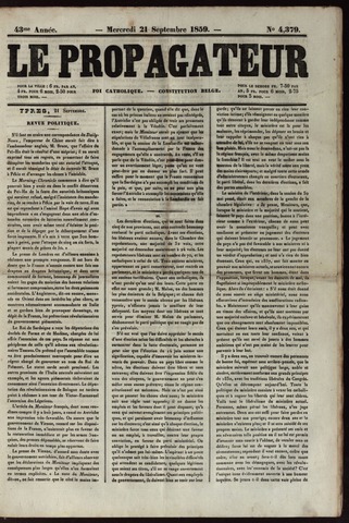Le Propagateur (1818-1871) 1859-09-21