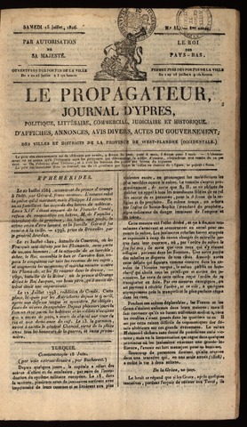 Le Propagateur (1818-1871) 1826-07-15