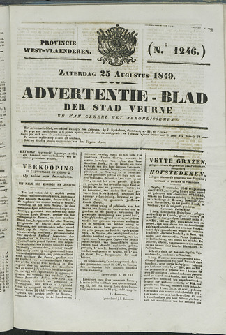 Het Advertentieblad (1825-1914) 1849-08-25