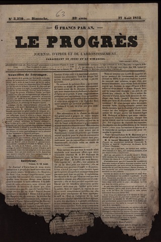 Le Progrès (1841-1914) 1873-08-17