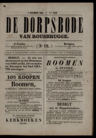 De Dorpsbode van Rousbrugge (1856-1857 en 1860-1862) 1860-12-05