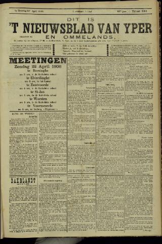 Nieuwsblad van Yperen en van het Arrondissement (1872-1912) 1906-04-21