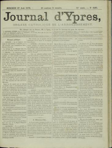 Journal d’Ypres (1874 - 1913) 1879-08-27