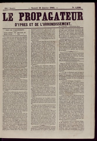 Le Propagateur (1818-1871) 1865-01-21