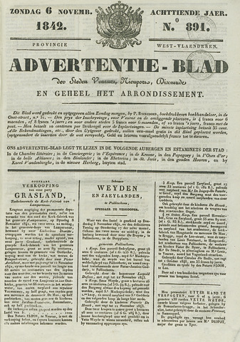 Het Advertentieblad (1825-1914) 1842-11-06