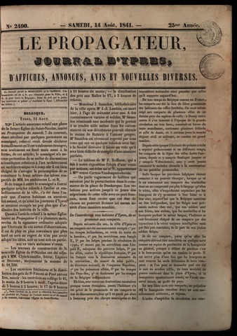 Le Propagateur (1818-1871) 1841-08-14