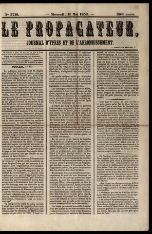 Le Propagateur (1818-1871) 1853-05-11